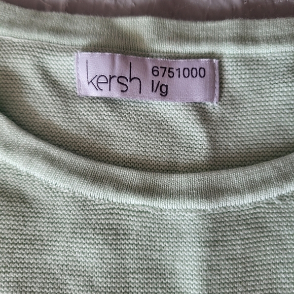 NEW- Kersh Mint Green Women's Light Knit Sweater, Size Large - Picture 3 of 5
